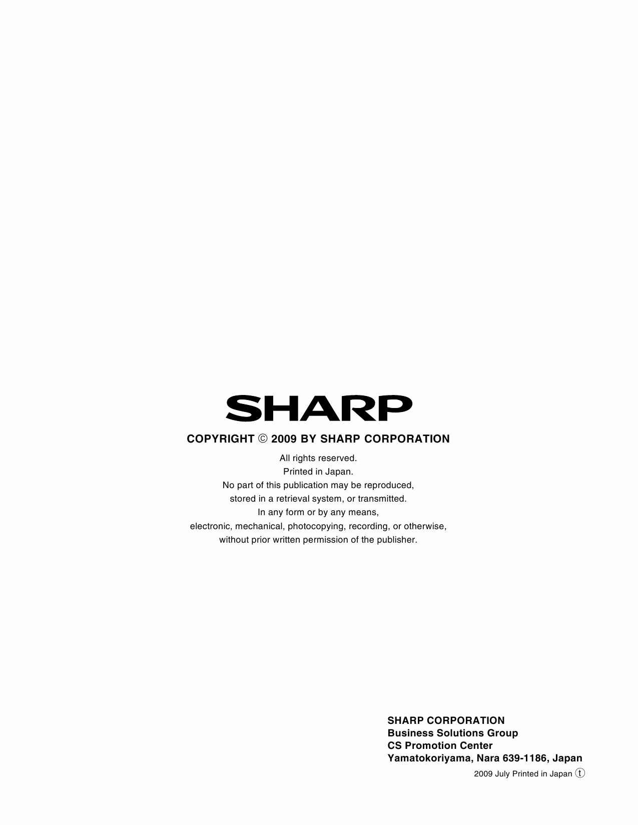 SHARP MX NB10 Service Manual-6